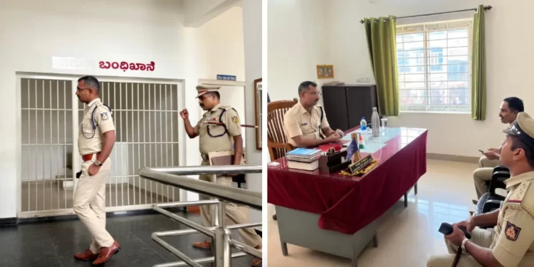 ಚಿತ್ರದುರ್ಗ ಜಿಲ್ಲಾ ಎಸ್ಪಿ ಹಿರಿಯೂರು ನಗರ ಪೊಲೀಸ್ ಠಾಣೆಯಲ್ಲಿ ಕಾನೂನು ಮತ್ತು ಸುವ್ಯವಸ್ಥೆಯನ್ನು ಪರಿಶೀಲಿಸಿದರು